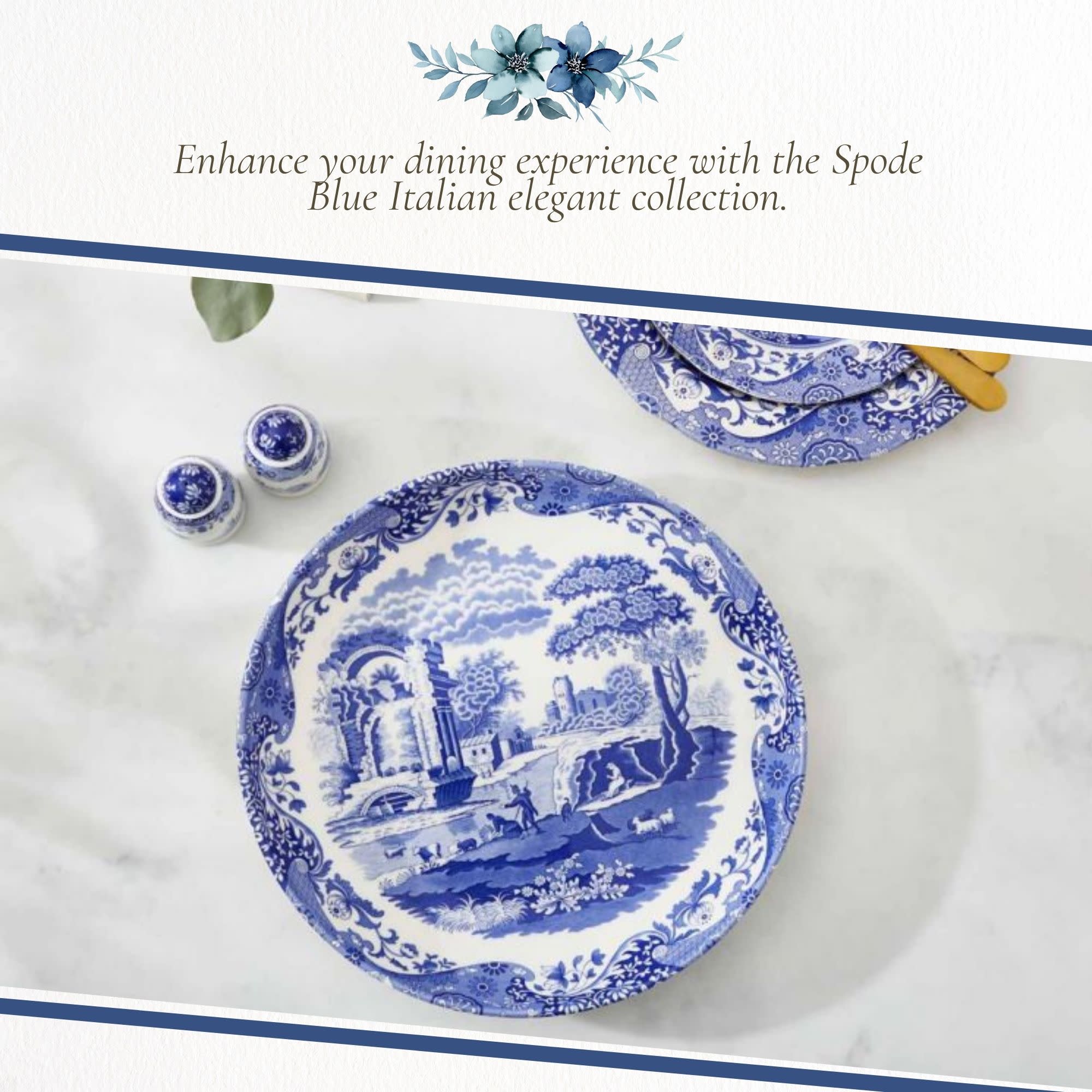 Enhance your dining experience with the Spode Blue Italian elegant collection.