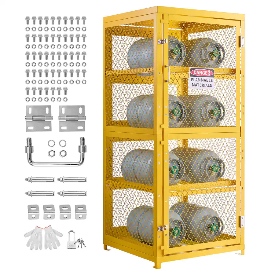 O2 Tanks Storage Carrier VEVOR Horizontal Cylinder Storage Cabinet, 30