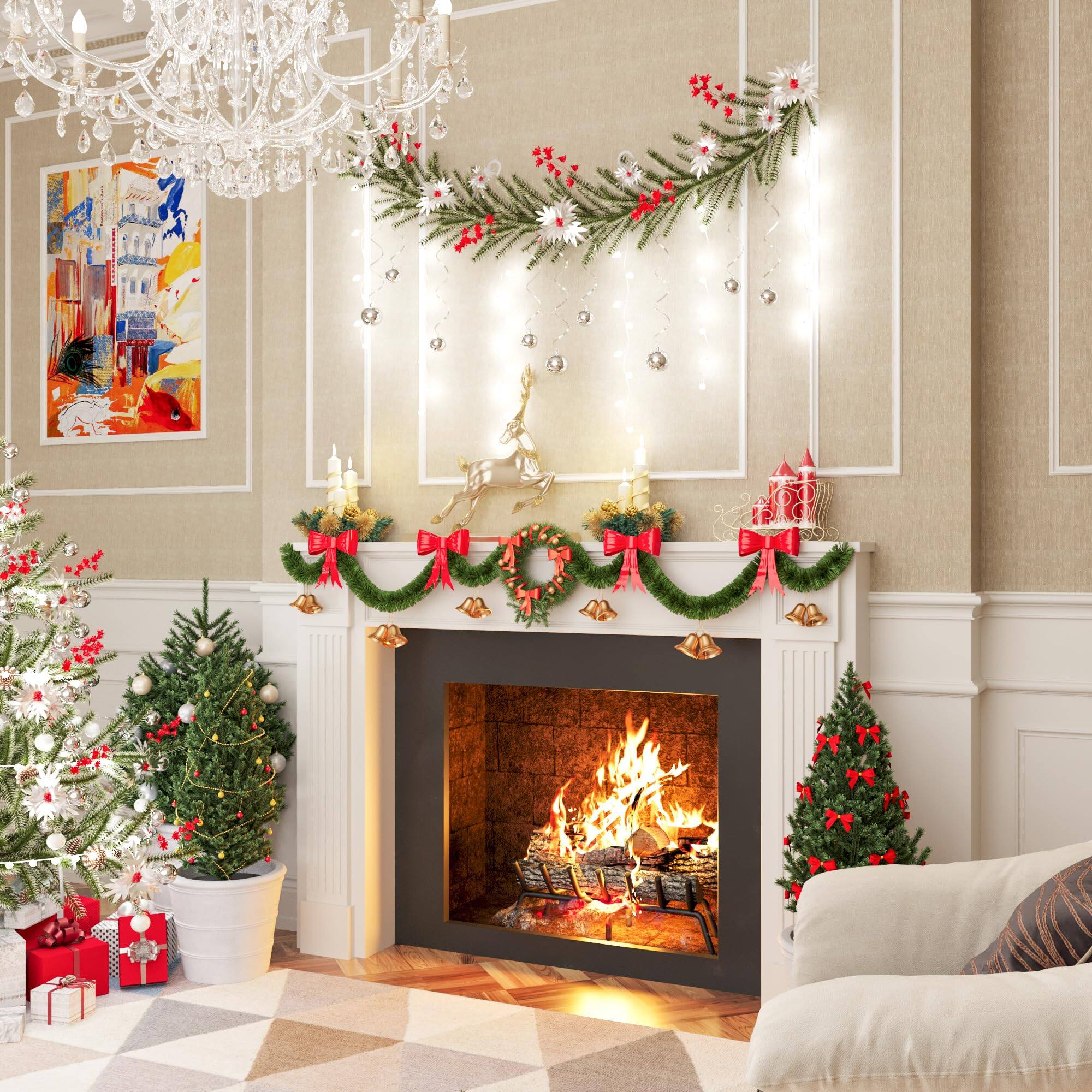 Alt View 1. JETRANSPORT - Fireplace Grate 21 Inch Firewood Log Holder Rack Heavy Duty Fire Wood Stove Grates For Indoor Outdoor Camping - 17 Inches 1.