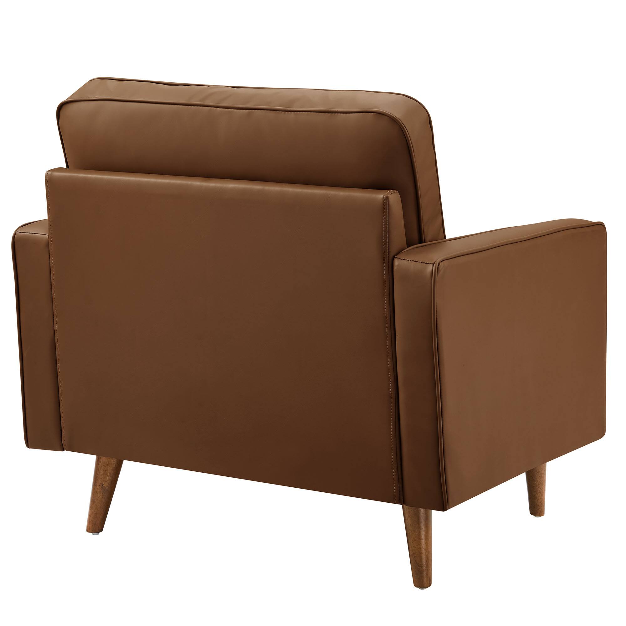 Alt View 1. Modway - Valour Tufted Vegan Leather Accent Armchair by Modway - Brown.