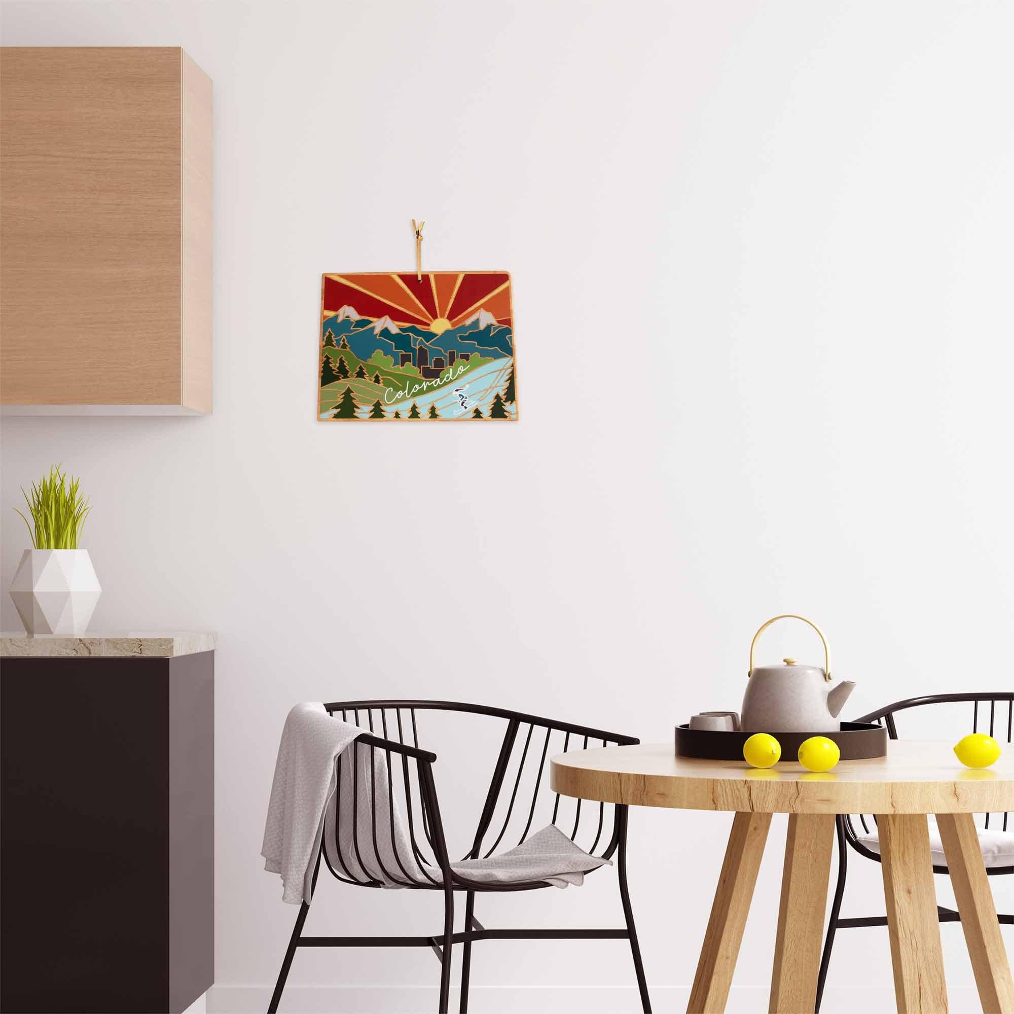 Alt View 1. Totally Bamboo - Colorado Cutting Board with Artwork by Summer Stokes.