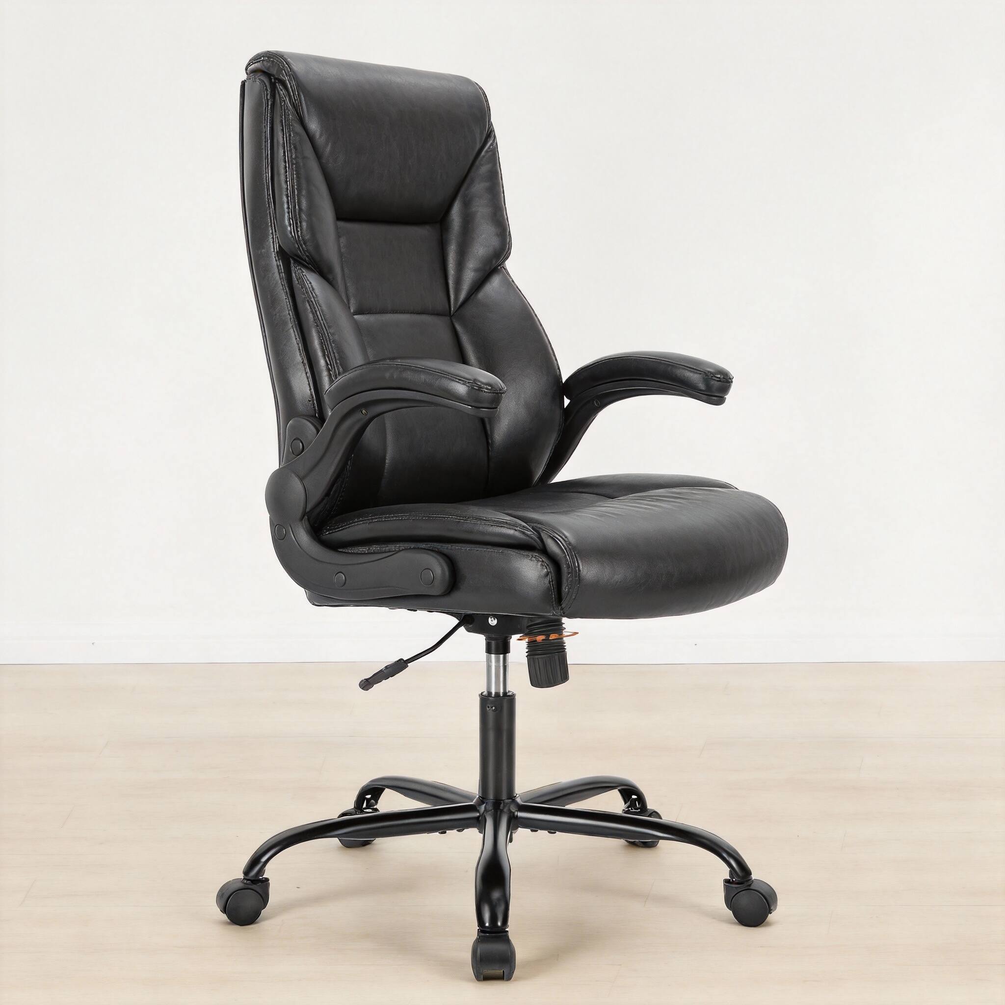 Alt View 3. Frangdom - Ergonomic Gaming Chair High Back PU Leather Flip-up Arms Adjustable - Dark Brown 1 Pack.