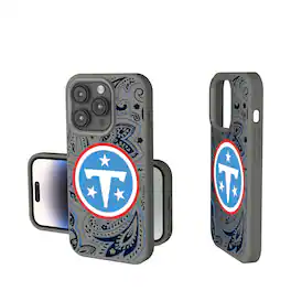 Keyscaper - NFL - Tennessee Titans Paisley iPhone Soft Touch Case - 14 Pro - Gray