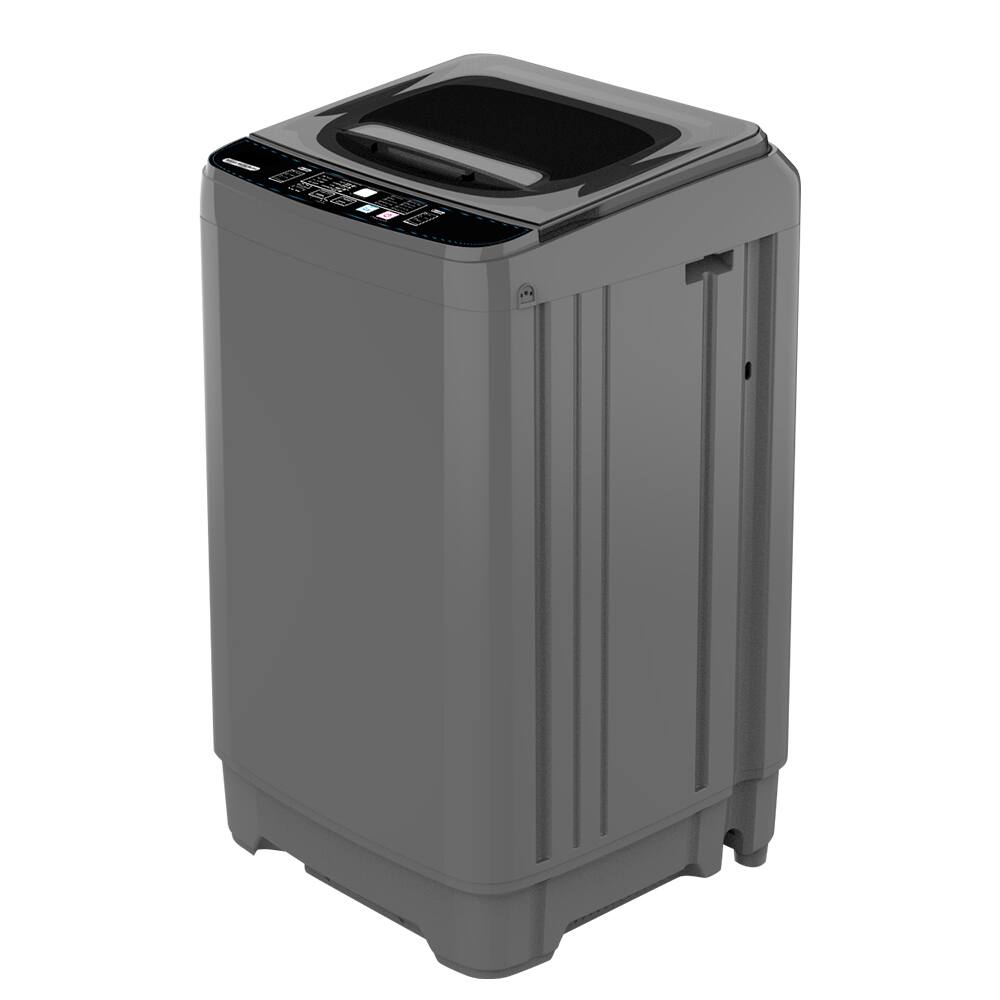 Front. Loheer - 6KG Portable Top Load Washer with Fuzzy Logic, 10 Programs, Drain Pump & Sink Adapter - GREY.