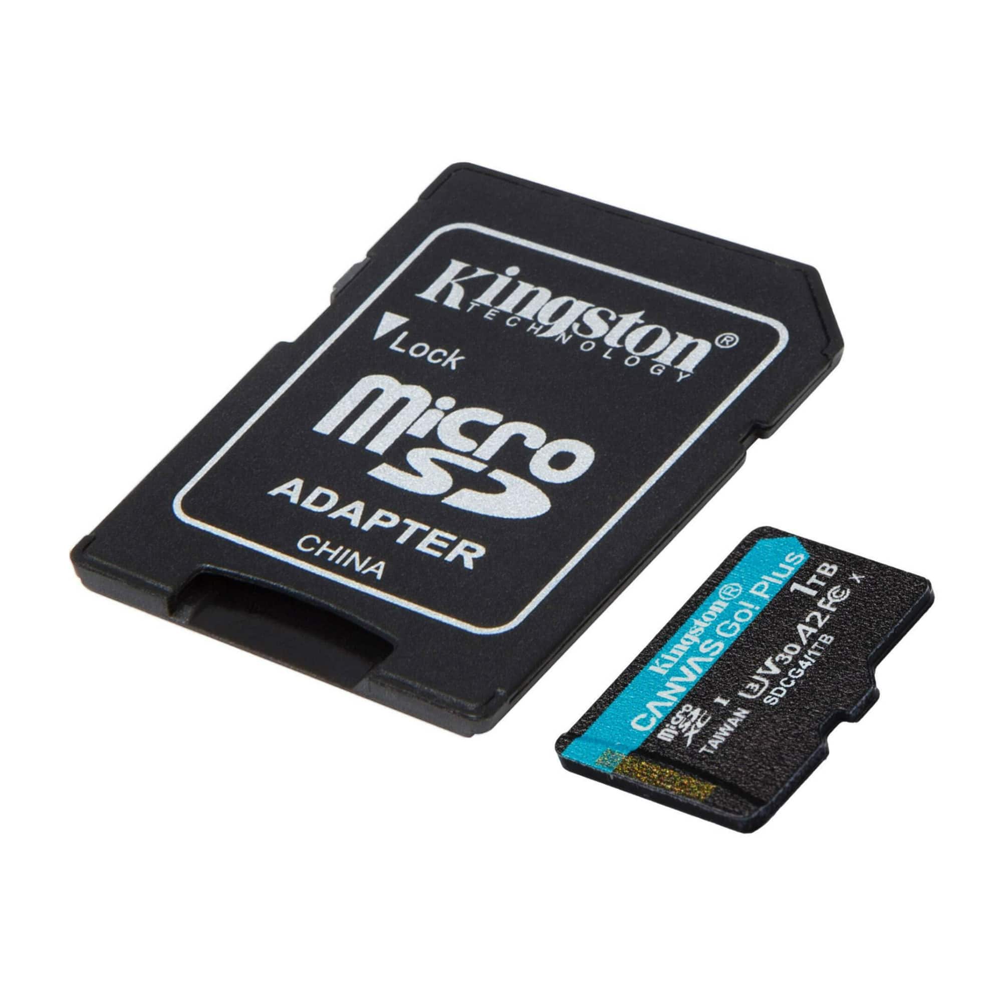 Kingston Canvas Go Plus 1TB U3 V30 A2 microSD Card with SD Adapter