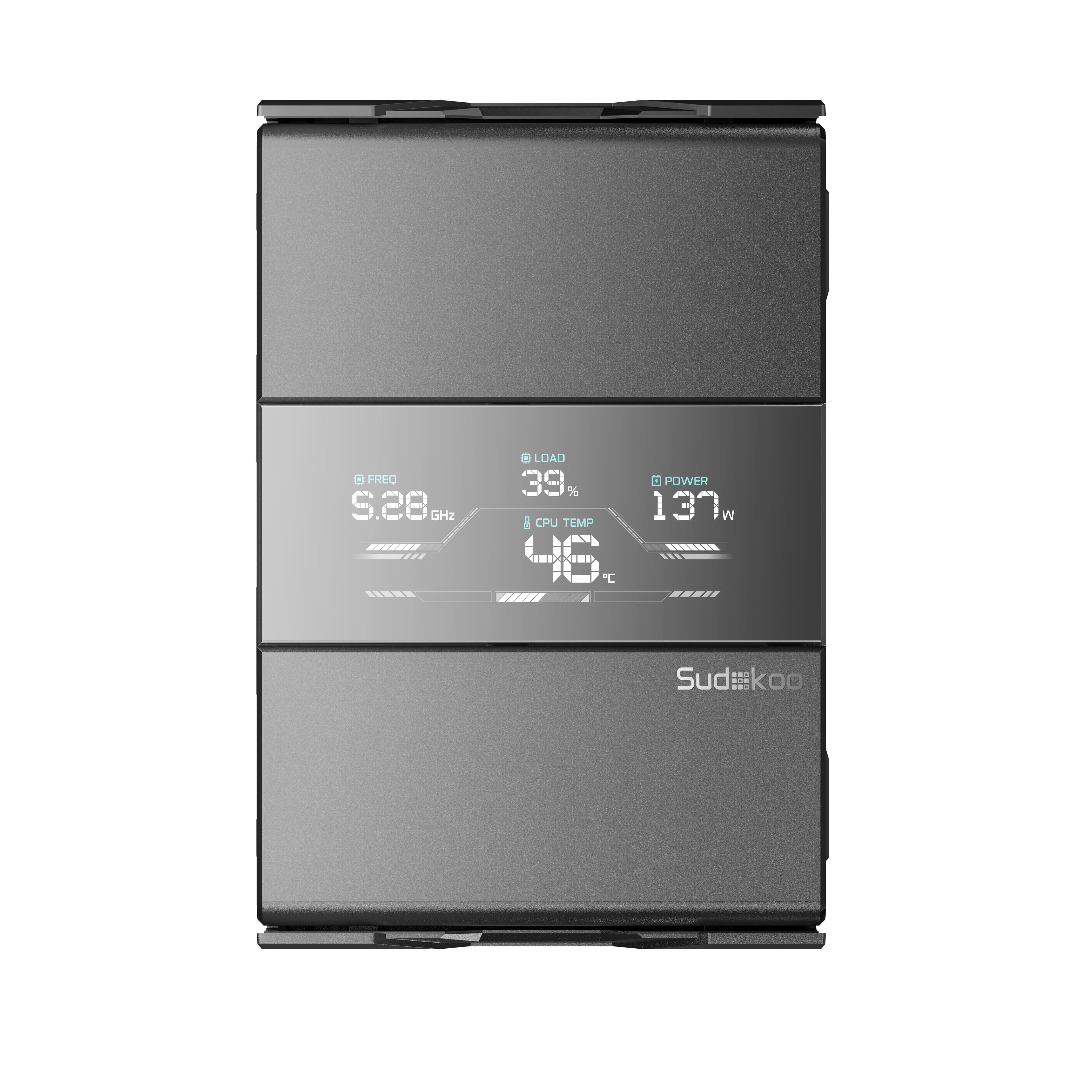 FREQ 5.28 GHz  
LOAD 39%  
CPU TEMP 46°C  
POWER 137W  
Sudkoo