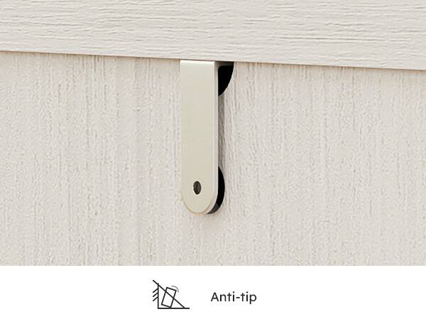 Alt View 7. Bestier - Modern Sideboard Cabinet with Mirror Door & Adjustable Shelves, 3 Drawers & 3 Doors - white.