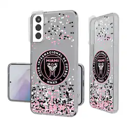 Keyscaper - MLS - Inter Miami CF Galaxy Confetti Clear Case - S23 Ultra - Multicolor