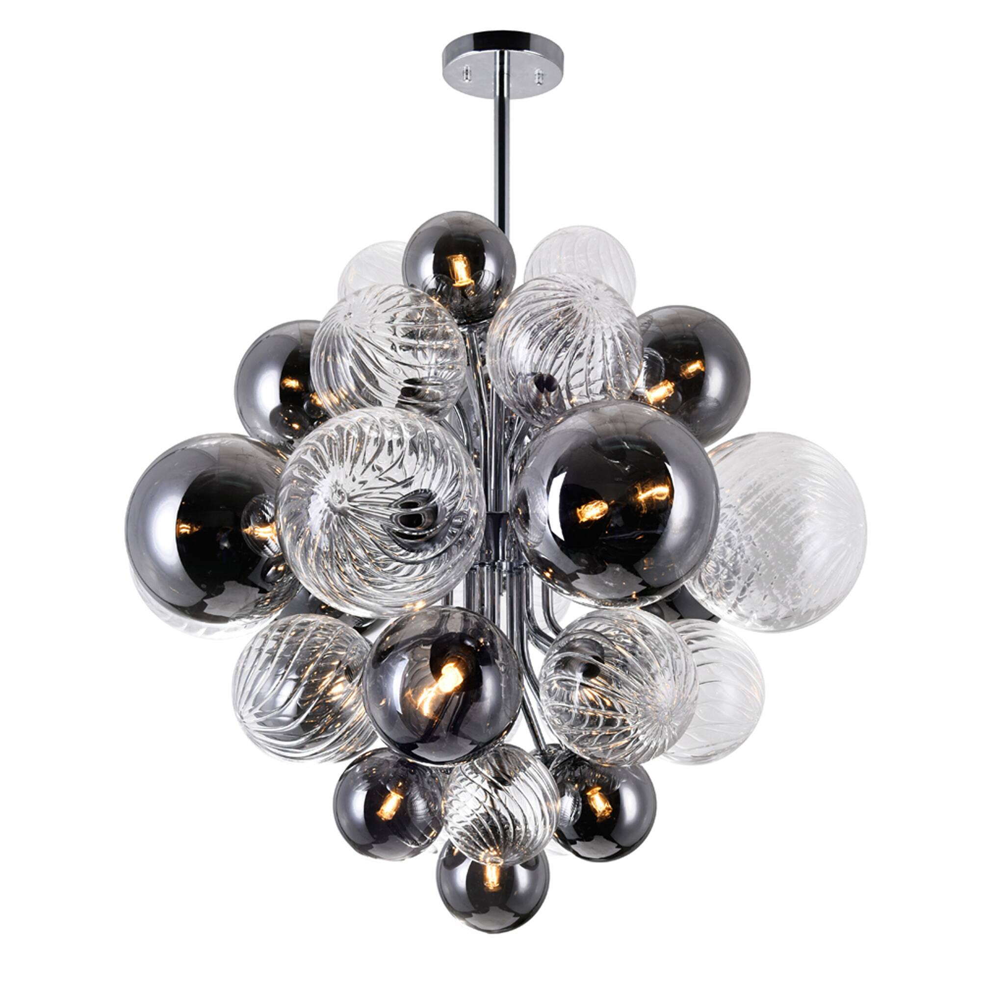 Front. CWI Lighting - Pallocino 15 Light Chandelier With Chrome Finish - Chrome.