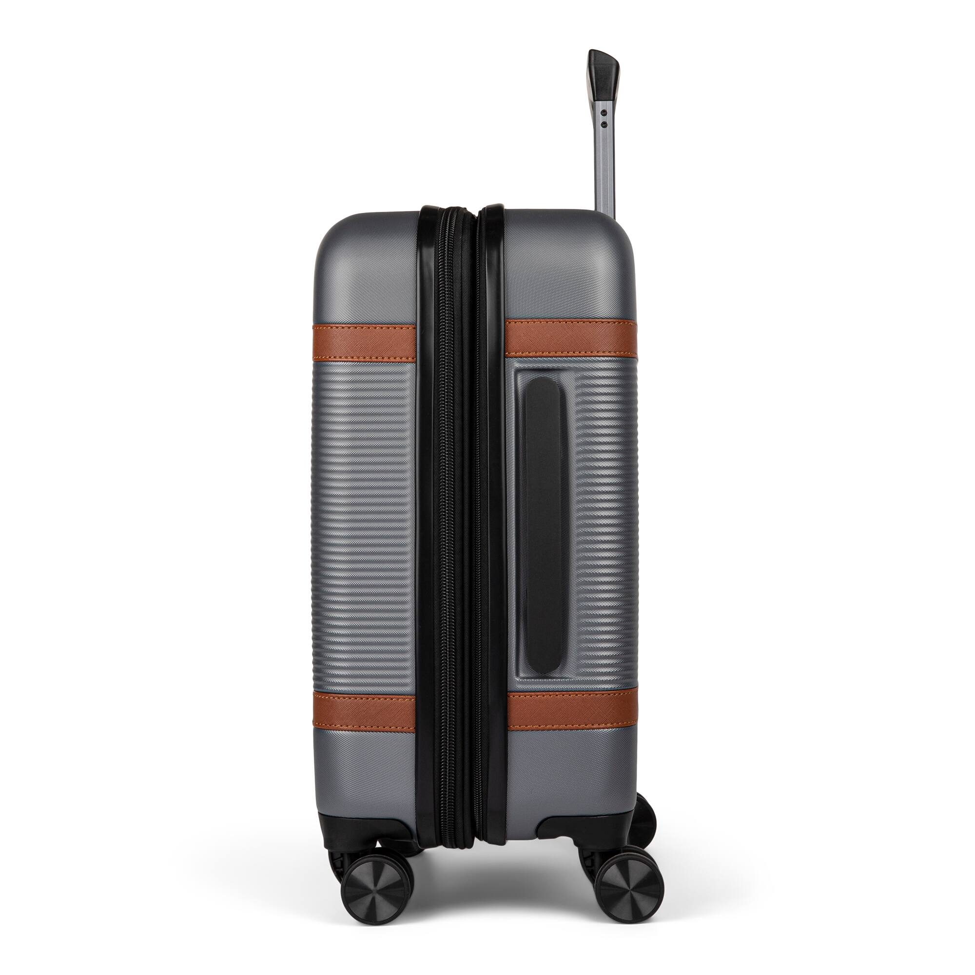 Left. Bugatti - Wellington Carry on Suitcase - Pewter.