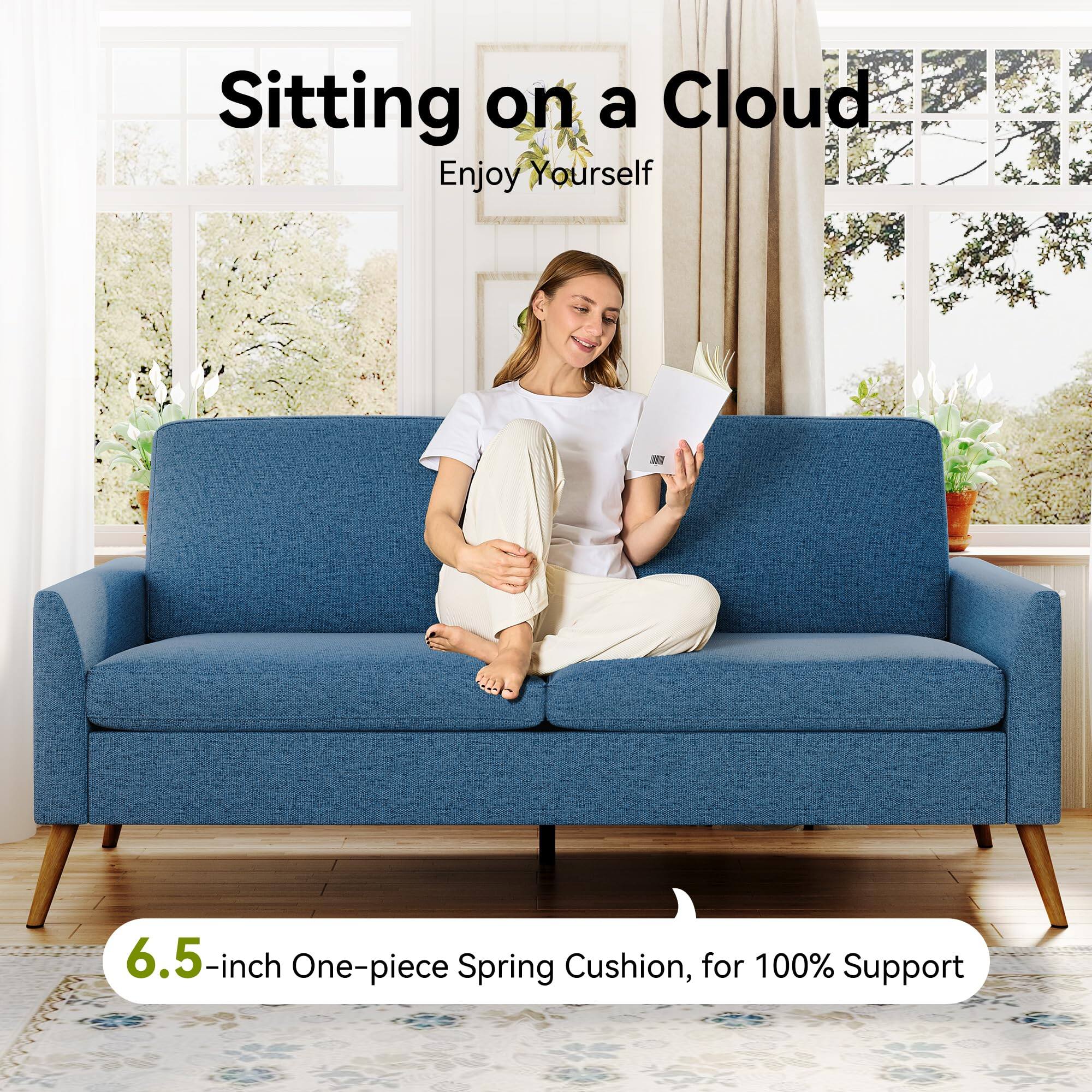 Sitting on a Cloud  
Enjoy Yourself  

6.5-inch One-piece Spring Cushion, for 100% Support