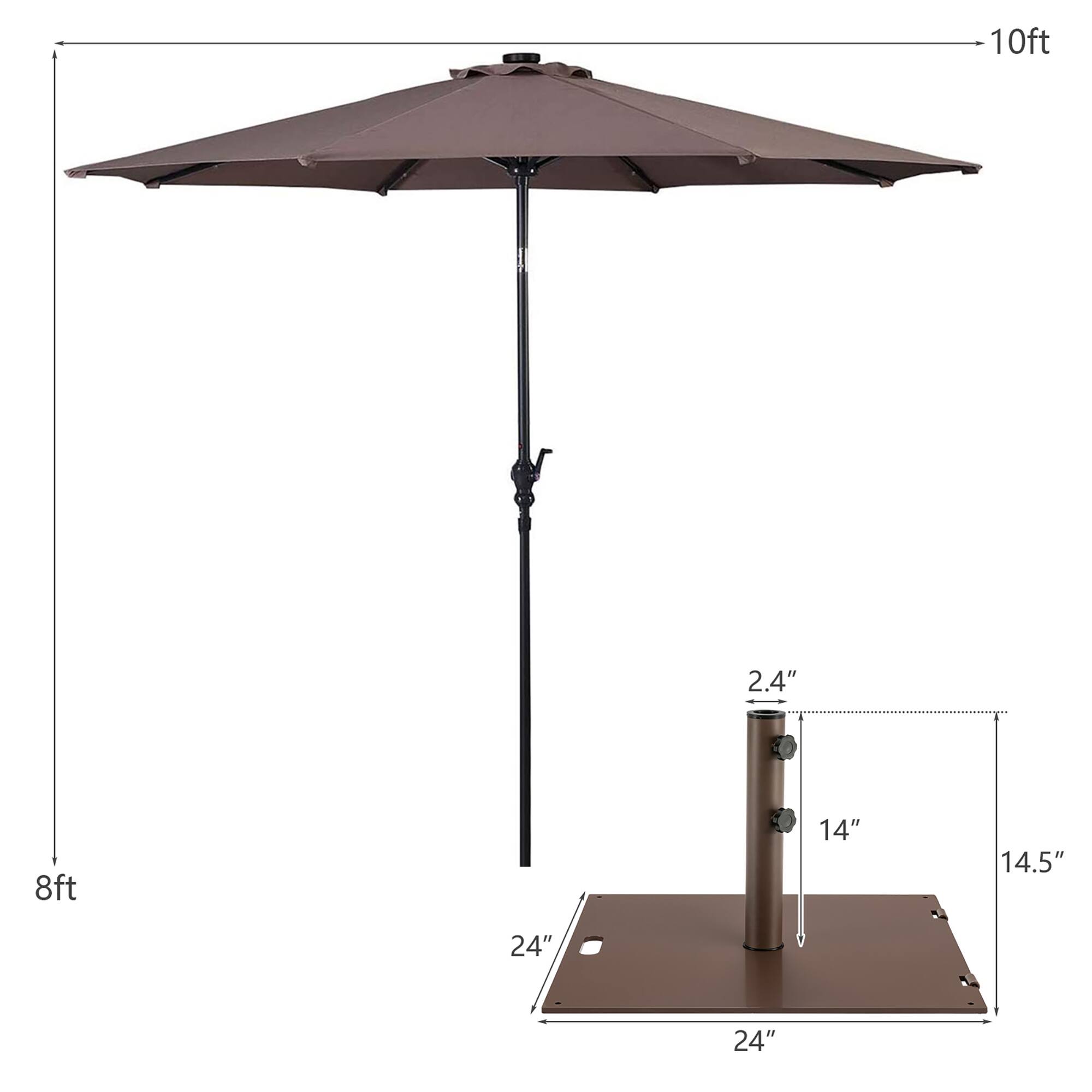 10ft  
2.4"  
8ft  
14"  
14.5"  
24"  
24"
