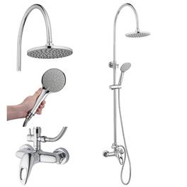 Dazzed Corner - Outdoor Shower Kit,Handheld Shower head Fixture - Chrome
