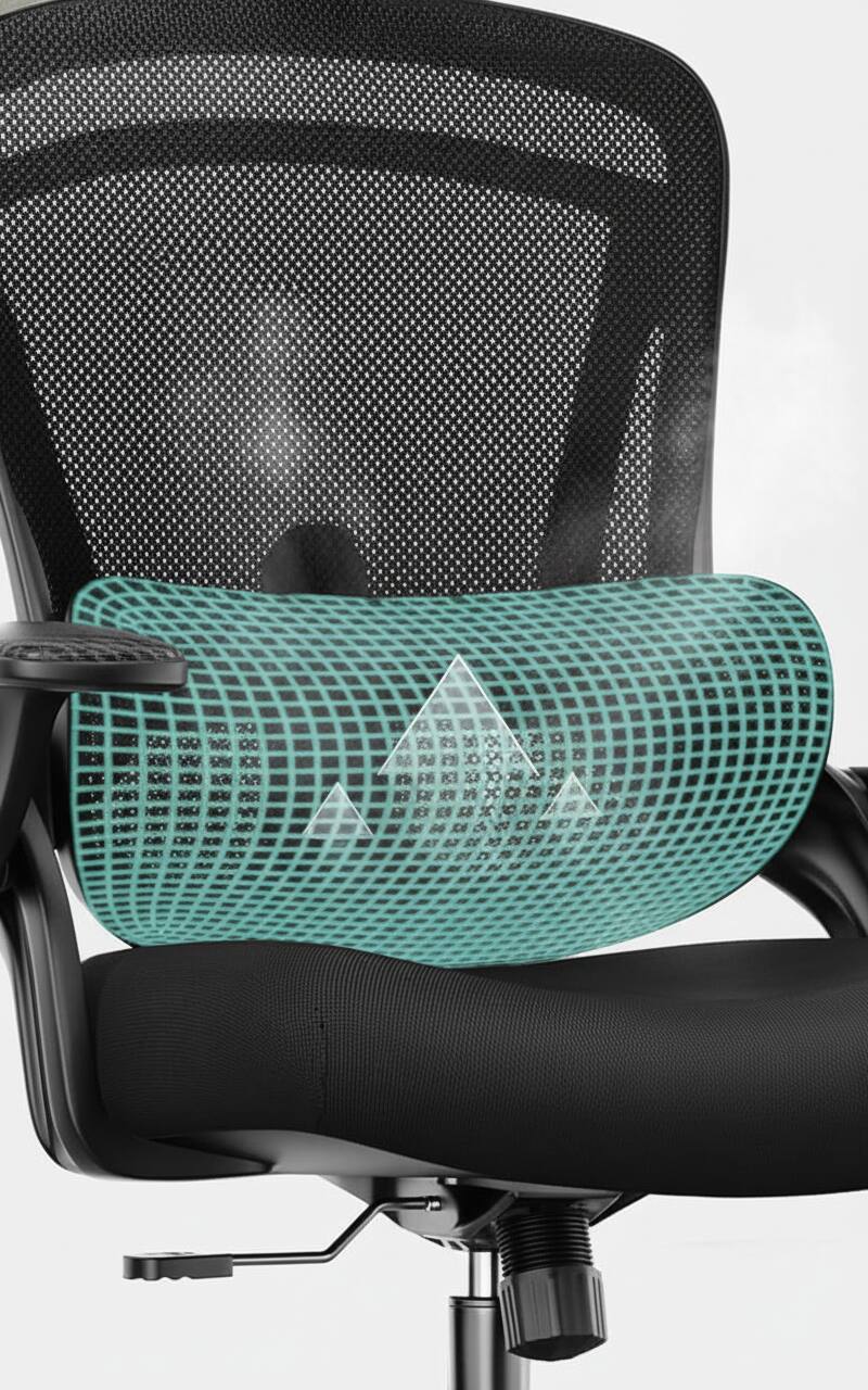 Left. AOITUN - Ergonomic Mesh Office Chair High Back - Comfortable Seating for Daily Use - Ideal for Dorm Room and Home Office - Black.