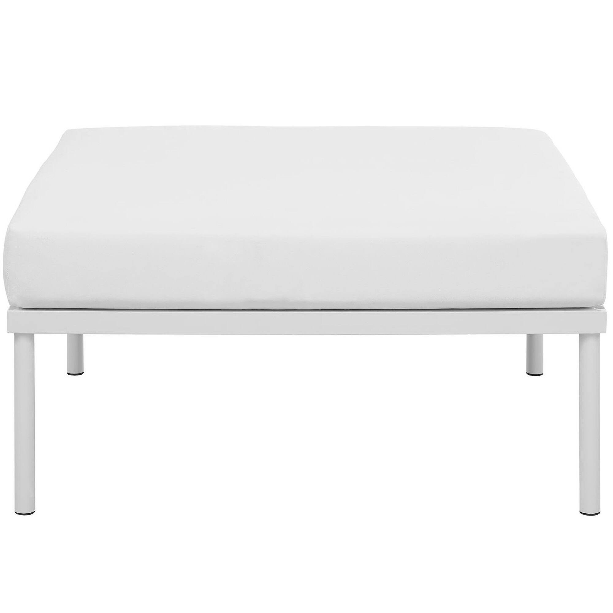 Back. Modway - Harmony Outdoor Patio Aluminum Ottoman by Modway - White White.
