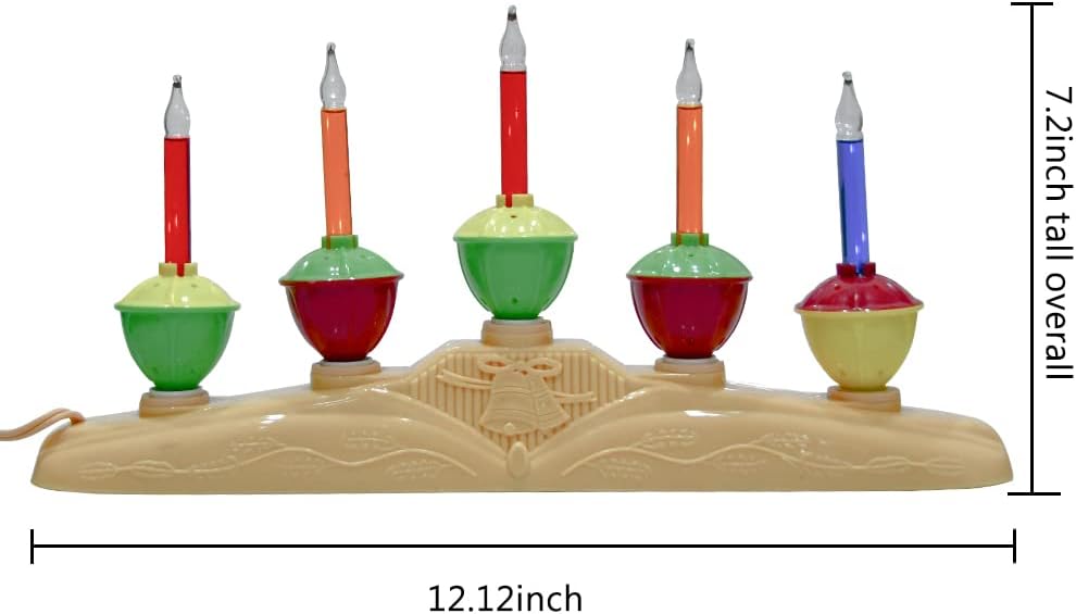 RTMB Multicolor Bubble Candle Lamp – 5 Light Plug In, Vintage Holiday ...