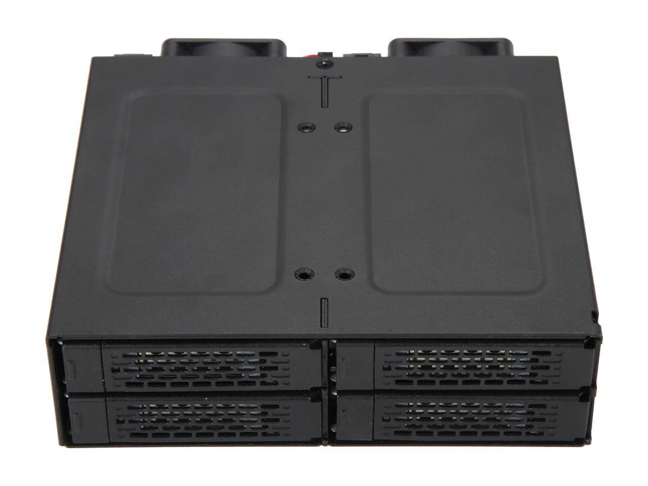 Alt View 5. Icy Dock - ICY DOCK ToughArmor MB699VP-B Rugged Full Metal 4 Bay 2.5" NVMe U.2 SSD Mobile Rack For External 5.25" Bay.