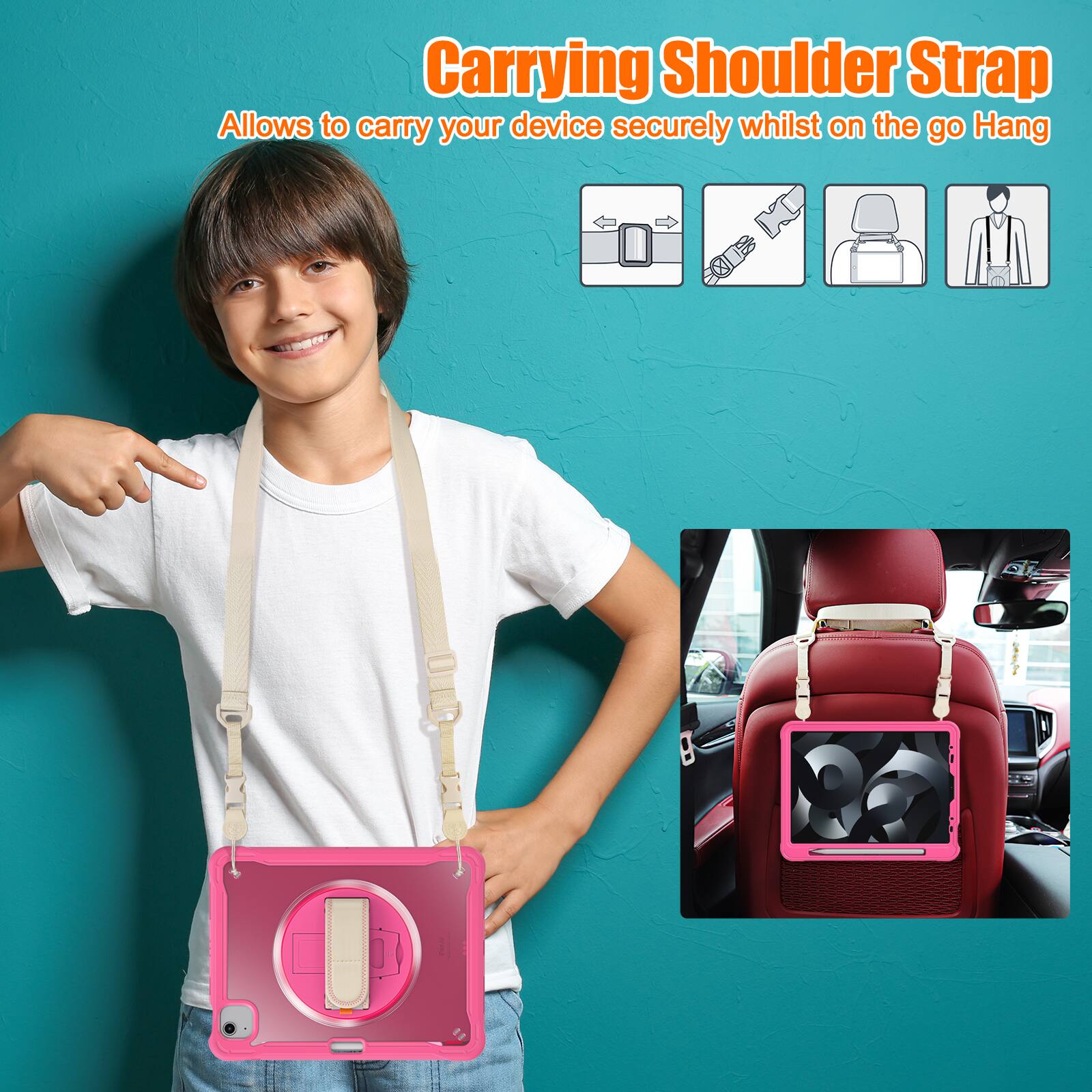 Carrying Shoulder Strap  
Allows to carry your device securely whilst on the go  
Hang