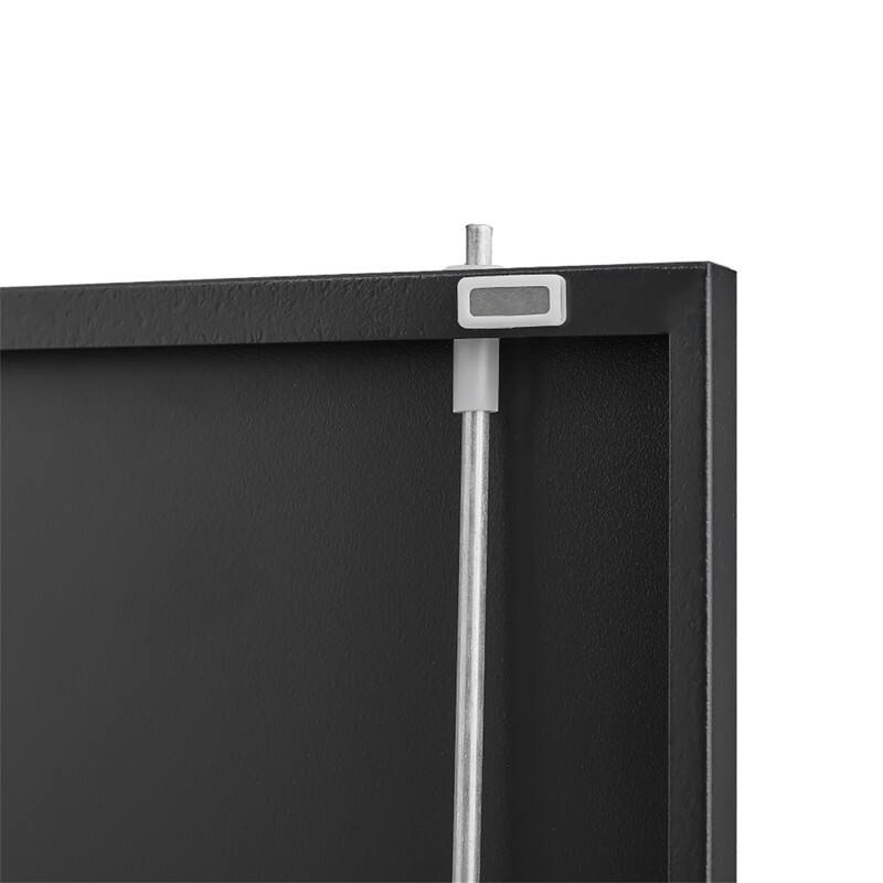 Alt View 1. HTUTWOO - Storage Locker - File Organizer, Storage Cabinet with Door Locks and Two Adjustable Shelves as a Cabinet for Home Office - Black.