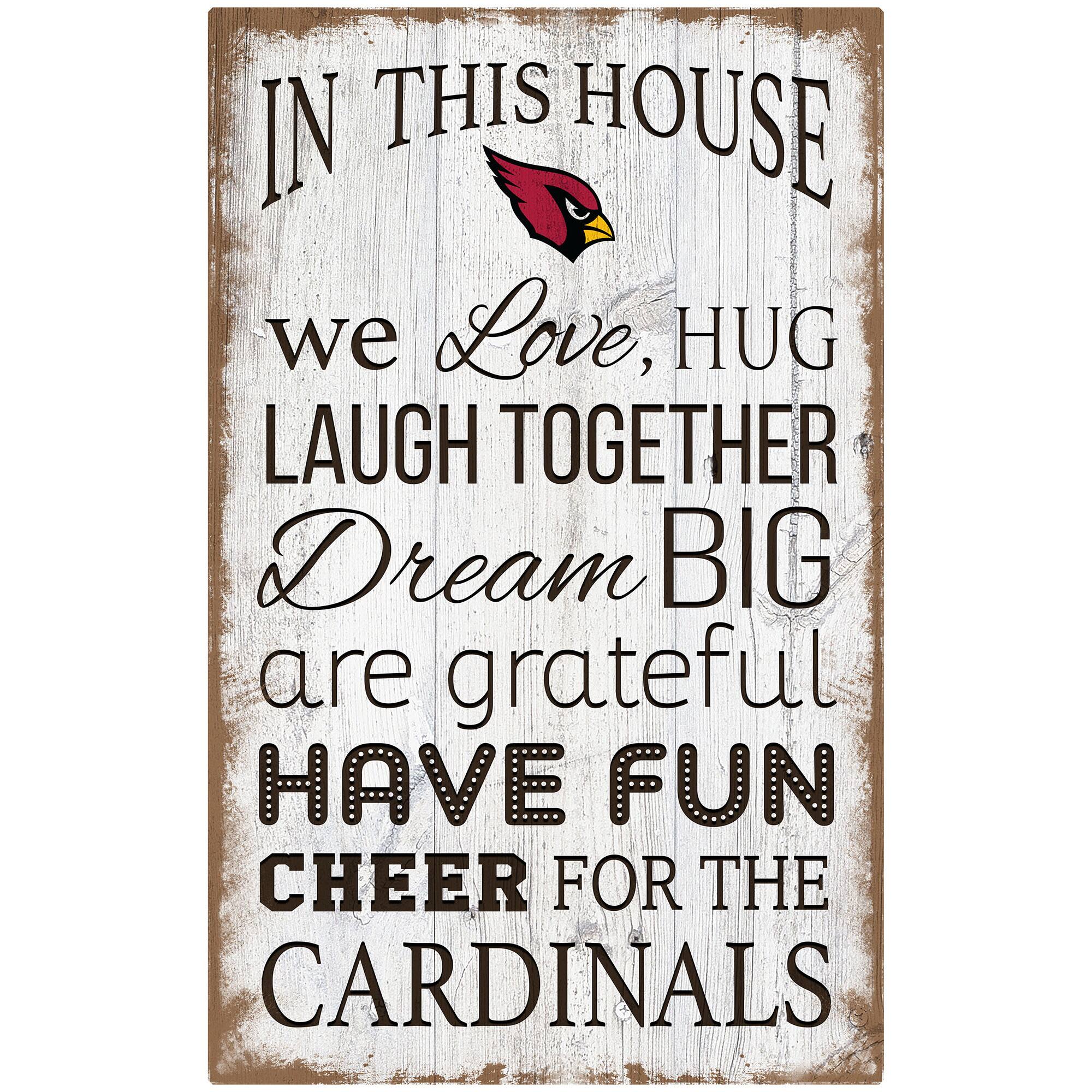 Arizona Cardinals 11'' x 19'' Team In This House Sign