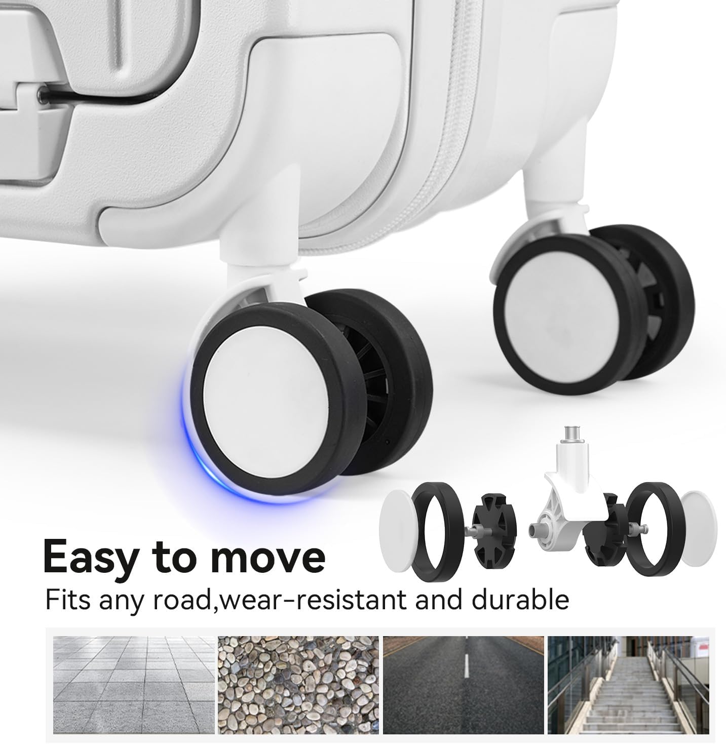 Easy to move  
Fits any road, wear-resistant and durable