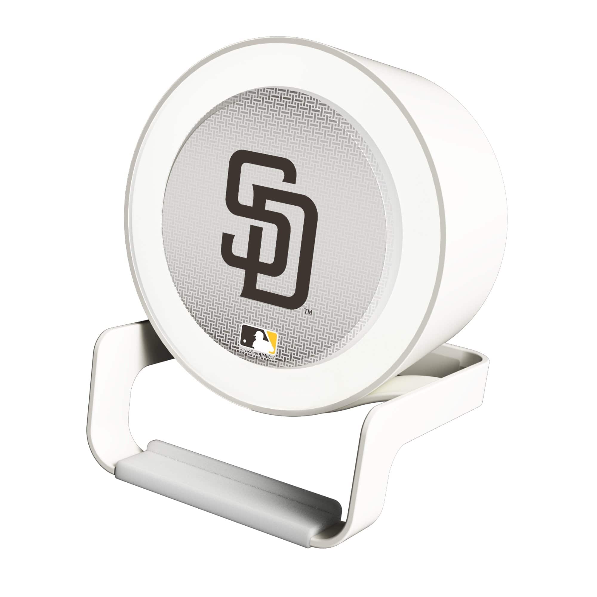 Keyscaper - San Diego Padres Linen Print Nightlight Charger & Bluetooth Speaker - White