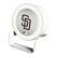 Front. Keyscaper - San Diego Padres Linen Print Nightlight Charger & Bluetooth Speaker - White.