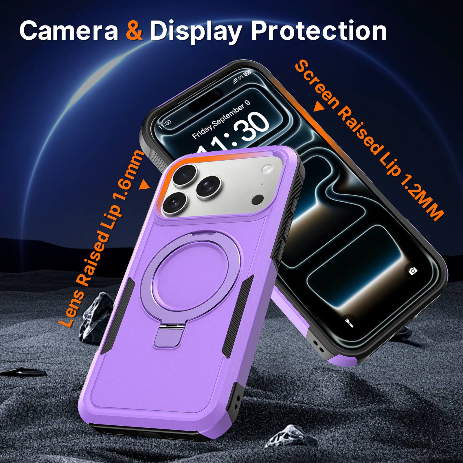 Camera & Display Protection

Screen Raised Lip 1.2MM

Lens Raised Lip 1.6mm