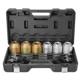 VEVOR - Pull and Press Sleeve Kit, 26 PCS, Steel Bush Removal Insertion Sleeve Tools with Carrying Case, Compatible with LCV - Black
