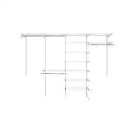 RubberMaid - FastTrack 6 to 10 Ft Wide Wire Closet Configuration Storage Kit - White