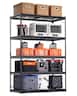VEVOR - Storage Shelves, 3000 lbs, 5 Tier Heavy Duty Garage Shelving, 24" D x 48" W x 72" H Adjustable Metal Shelves - Black