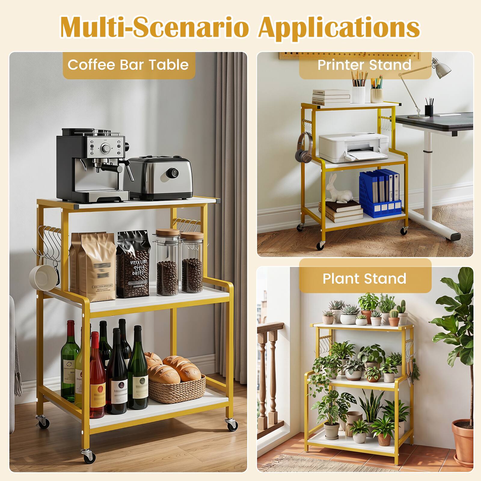 Multi-Scenario Applications

Coffee Bar Table

Printer Stand

Plant Stand