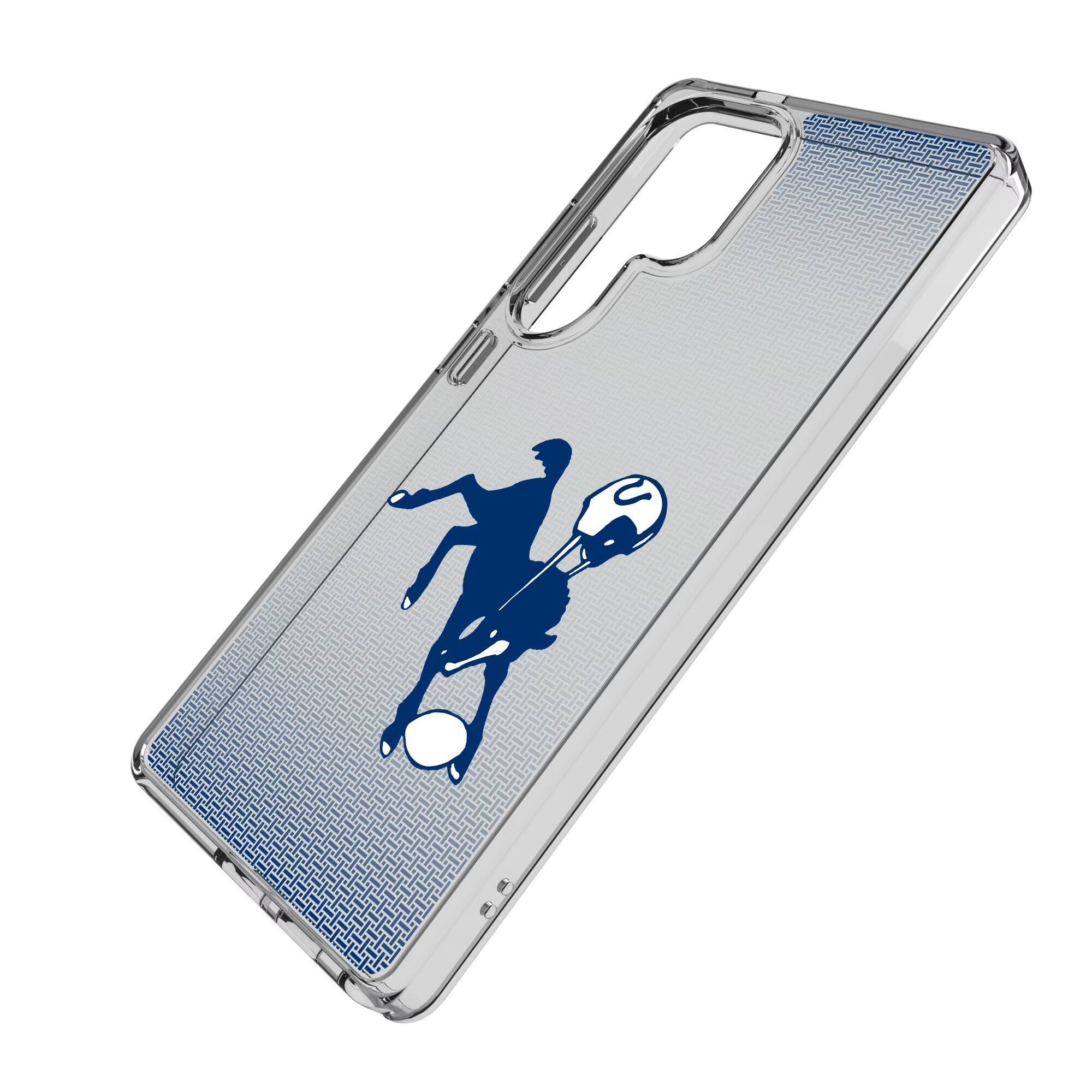 Alt View 1. Keyscaper - Baltimore Colts Linen Logo Galaxy Clear Case - S23 Ultra - Multicolor.