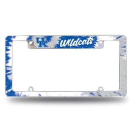 Rico Industries - Kentucky Wildcats Chrome Metal License Plate Frame with Bold Tie Dye Design - Multi