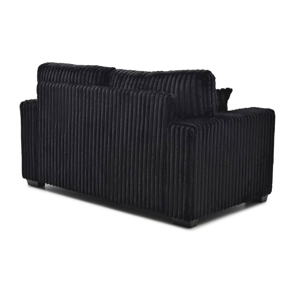Left. Glory Furniture - Teddy Loveseat - Black.