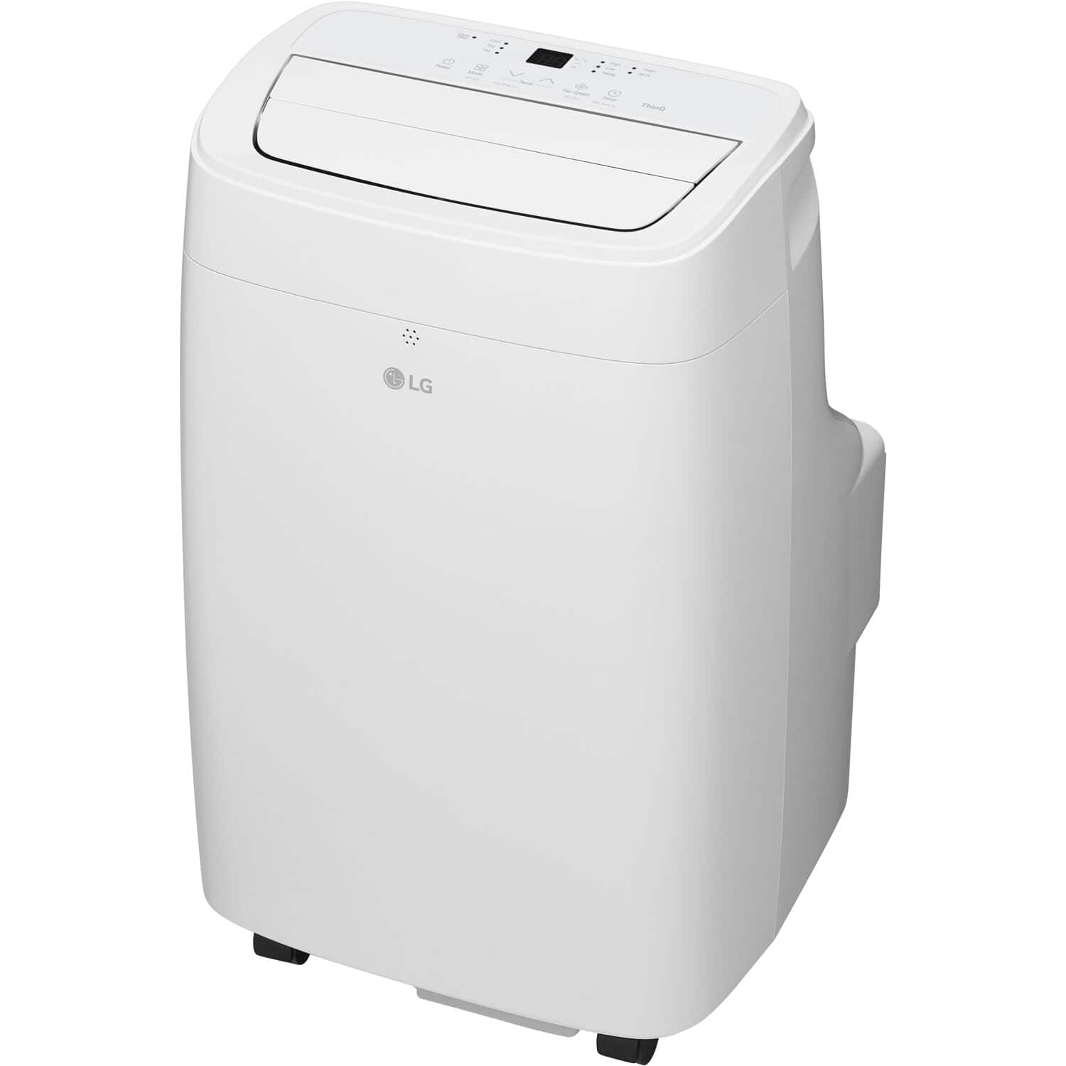 LG - 300 Sq. Ft. Smart Portable Air Conditioner 7,300 BTU - White - Front_Zoom