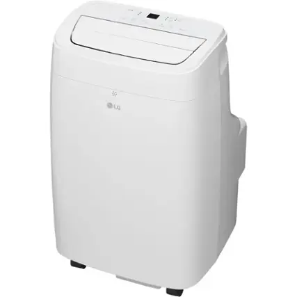 Front. LG - 300 Sq. Ft. Smart Portable Air Conditioner 7,300 BTU - White.