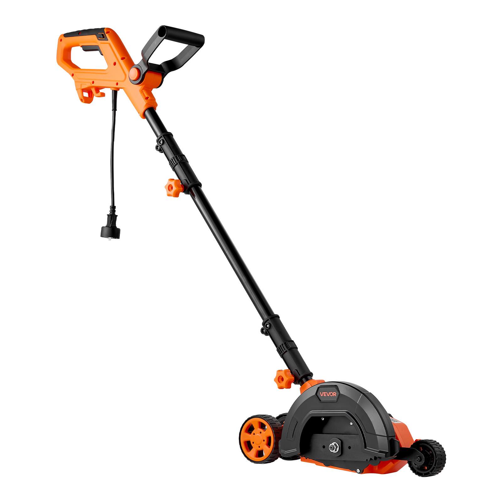 Front. VEVOR - Lawn Edger, 8-inch Blade Length, 12 Amp Electric Edger Lawn Tool, 4000 RPM, with 3-Position Blade Depth, 65 Mn - Black;Orange.
