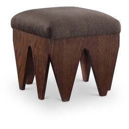 Meridian Furniture - Altair Velour Fur Fabric Bench - Brown
