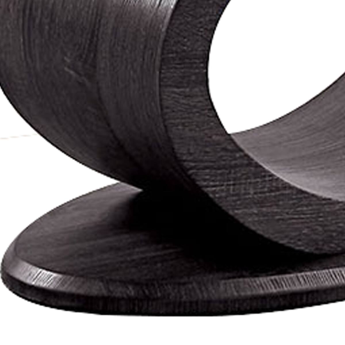 Alt View 1. Manhattan Lane - Tempered Glass Top Sofa Table with O Shape Wooden Shape Base - Gray.