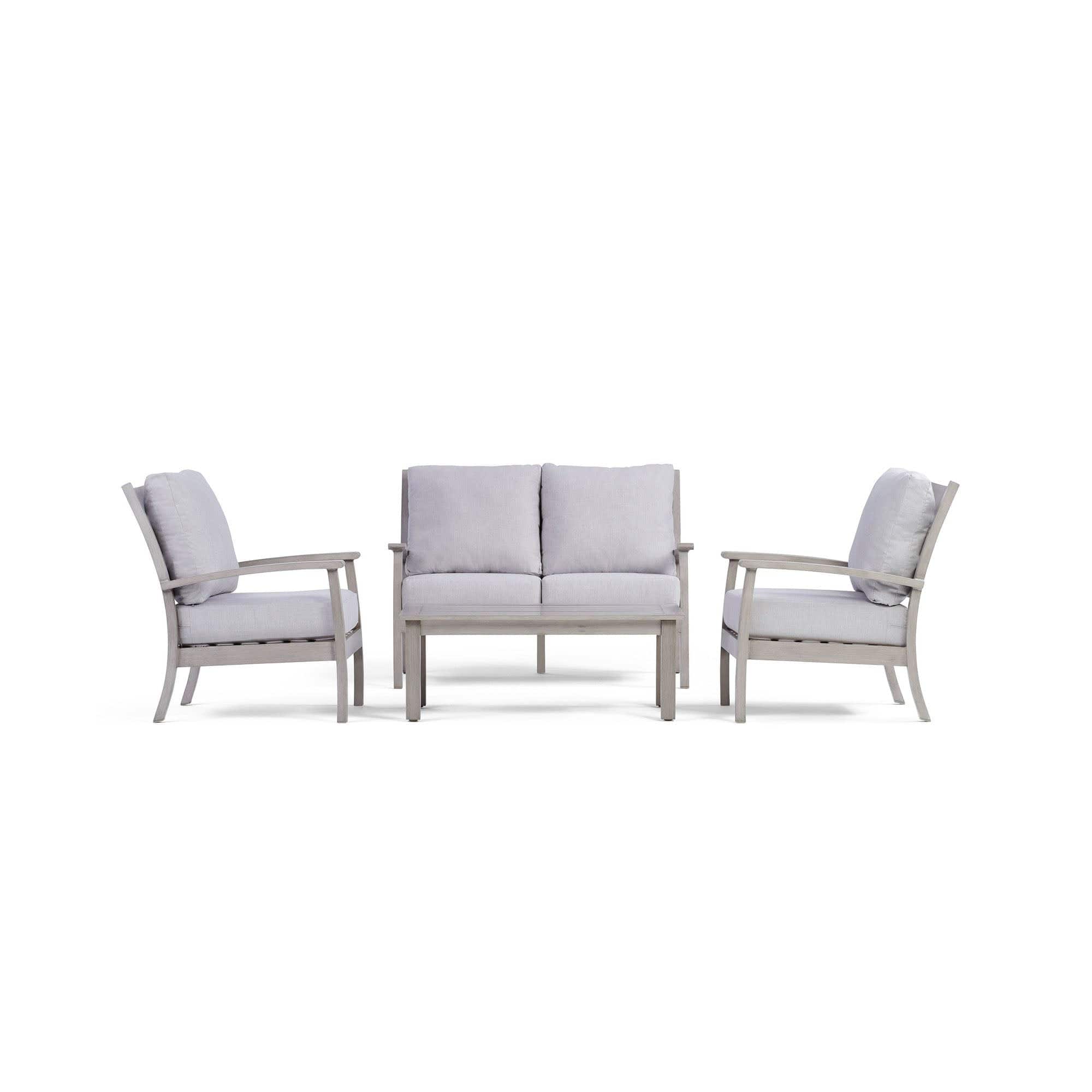 Yardbird® - Eden Loveseat Set with Fixed Chairs - Silver price history on PriceWatchPro