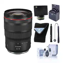Bundle - Canon - RF 24-70mm f/2.8 L IS USM Lens, with 82mm FIlter Kit, Flex Lens Shade, Cleaning Kit, Lens Cleaner, Lens