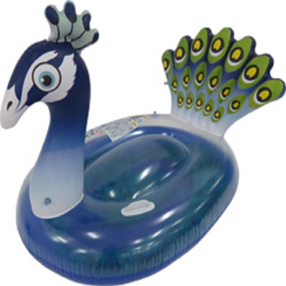 Pool Central - 4.75' Inflatable Peacock Swimming Pool Float - Purple