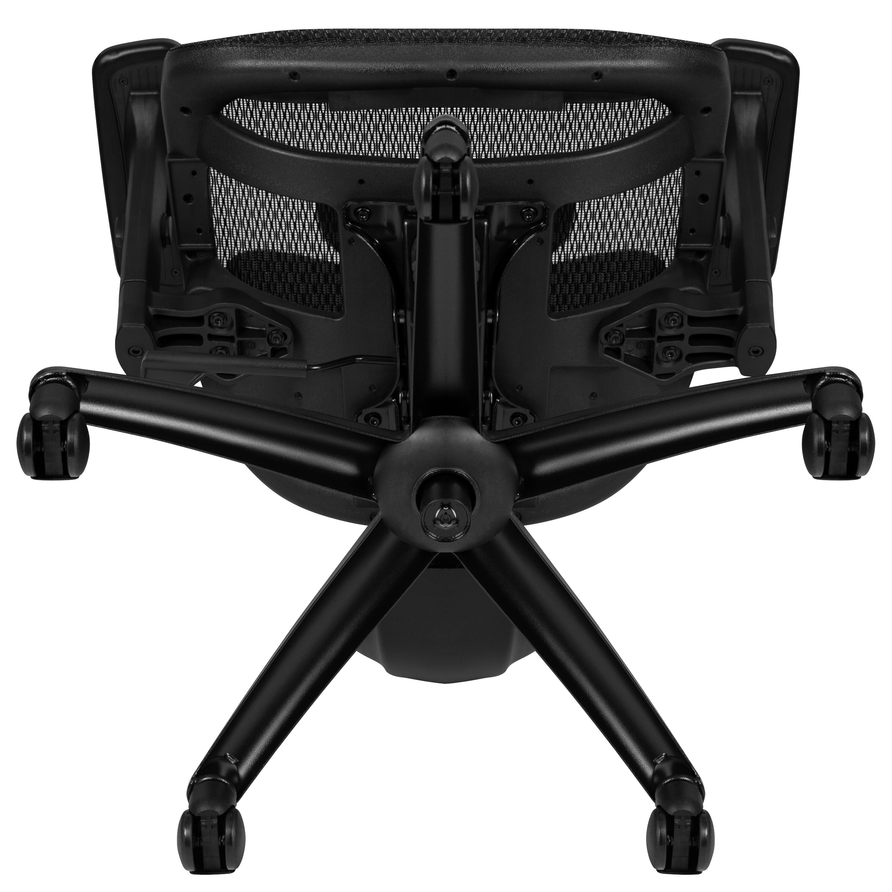 Alt View 9. Emma + Oliver - Ergonomic Mesh Office Chair-Synchro-Tilt, Headrest, Adjustable Pivot Arms - Black.