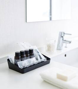 Yamazaki Home - Vanity Tray - Angled - Large - Steel - Black