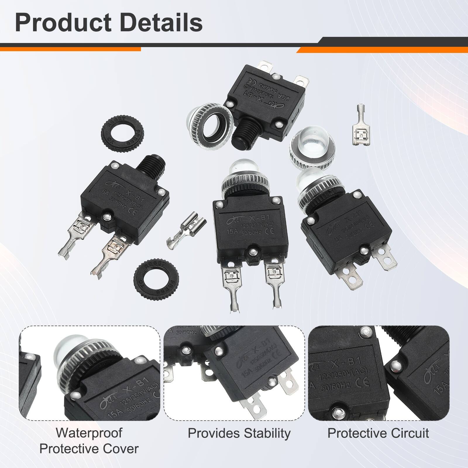Product Details

3 RRMSER 2QA SA x X-B1 S05INE 19R57A6 B1 CE X-B1 B1 25/23/030 15A 30/000 CE 20 X m nothingtotranscribe tn2 08 d 2000 X-B1 B1 (SESEN(AC) x CE ct shlOTE da X - B1 B1 15A A 125/250V(AC) CE Olr x- 50/60H2 15A 125/230VAC) 50/60H2 C T 15A

Waterproof
Protective Cover

Provides Stability

Protective Circuit