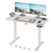 Front. Bestier - Convertible Standing Desk with 3-Height Memory Presets - White.
