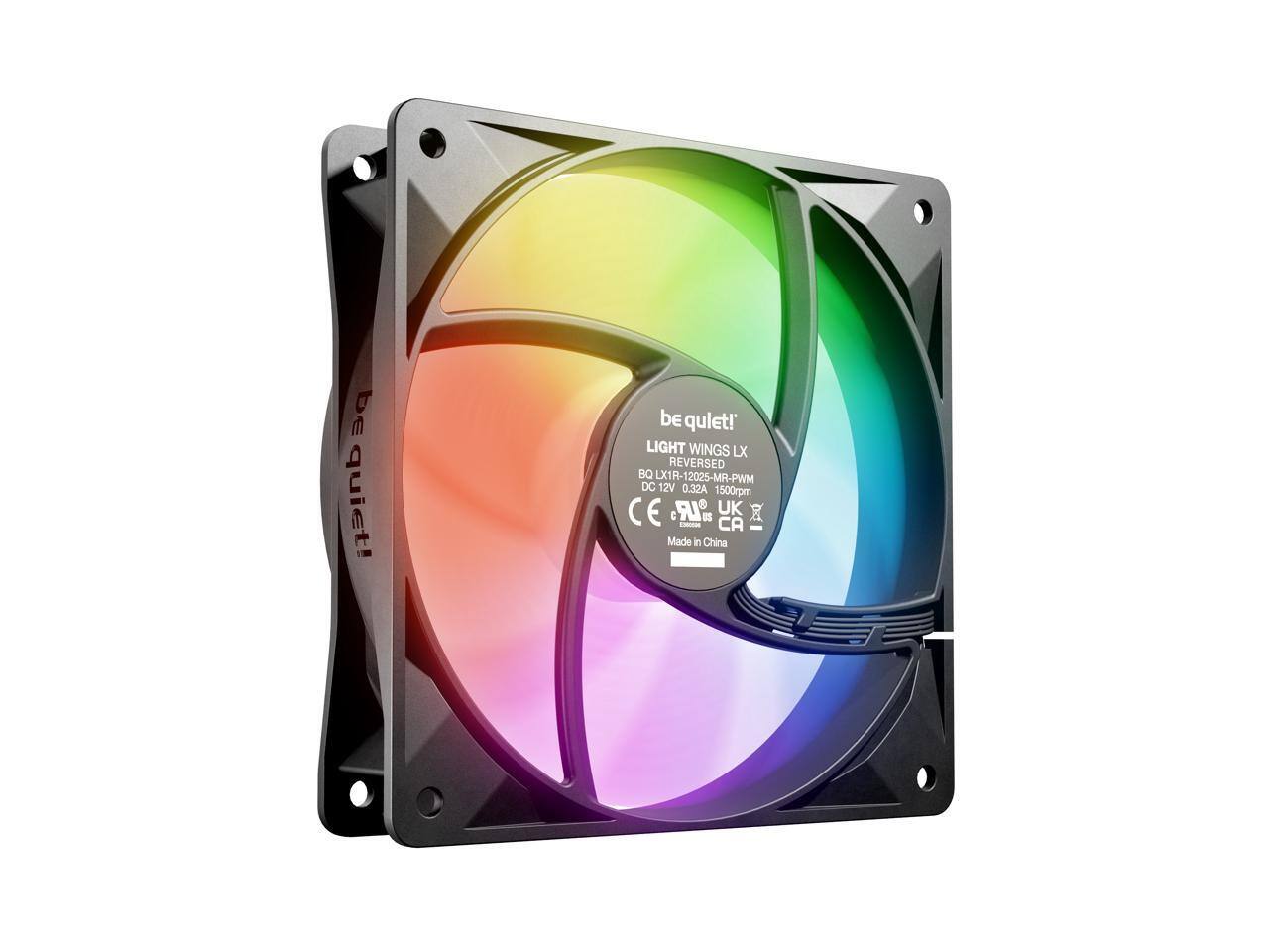 be quiet!  
LIGHT WINGS LX  
REVERSED  
BQ LX1R-12025-MR-PWM  
DC 12V 0.32A 1500rpm  
CE  
UK  
CA  
Made in China