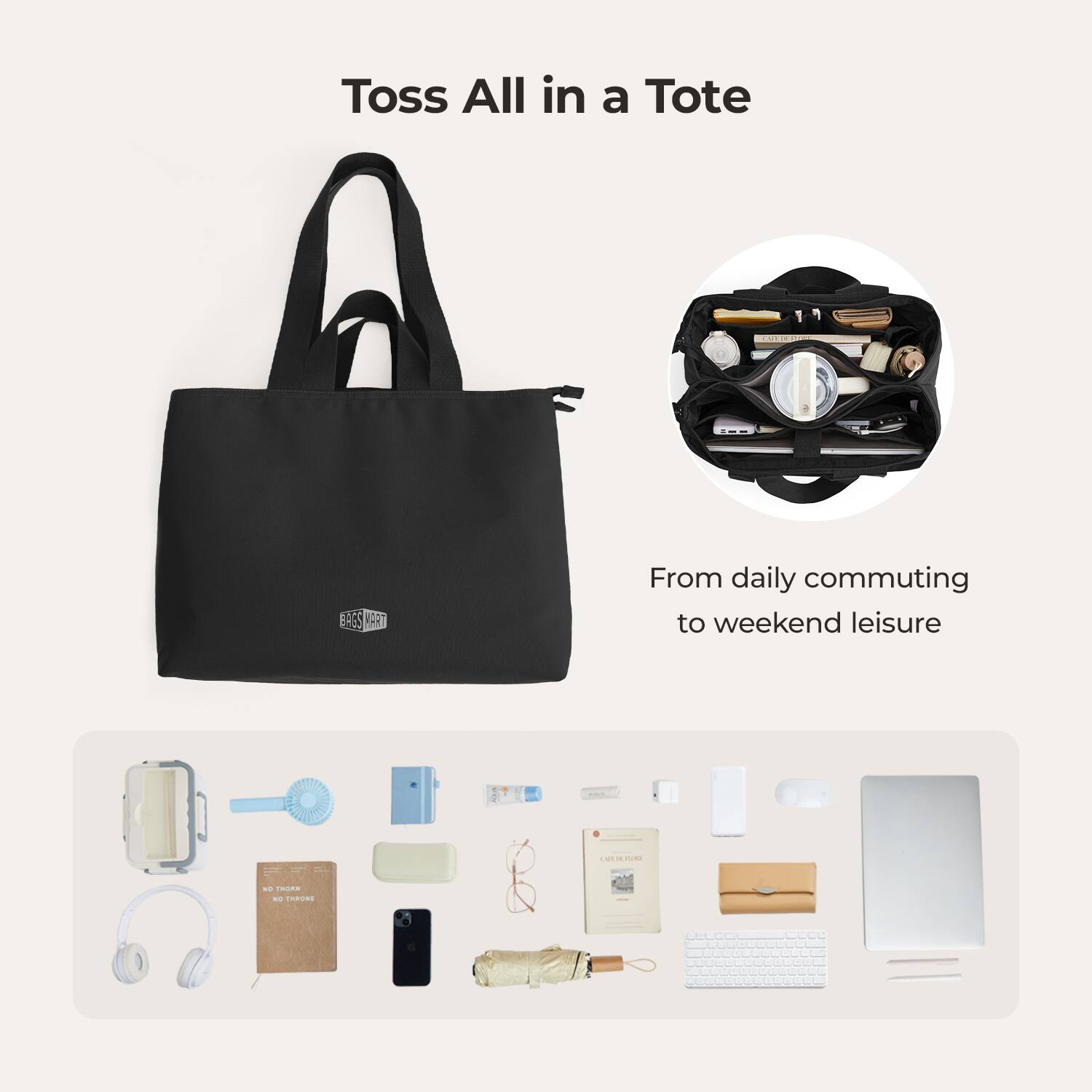 Toss All in a Tote

From daily commuting to weekend leisure