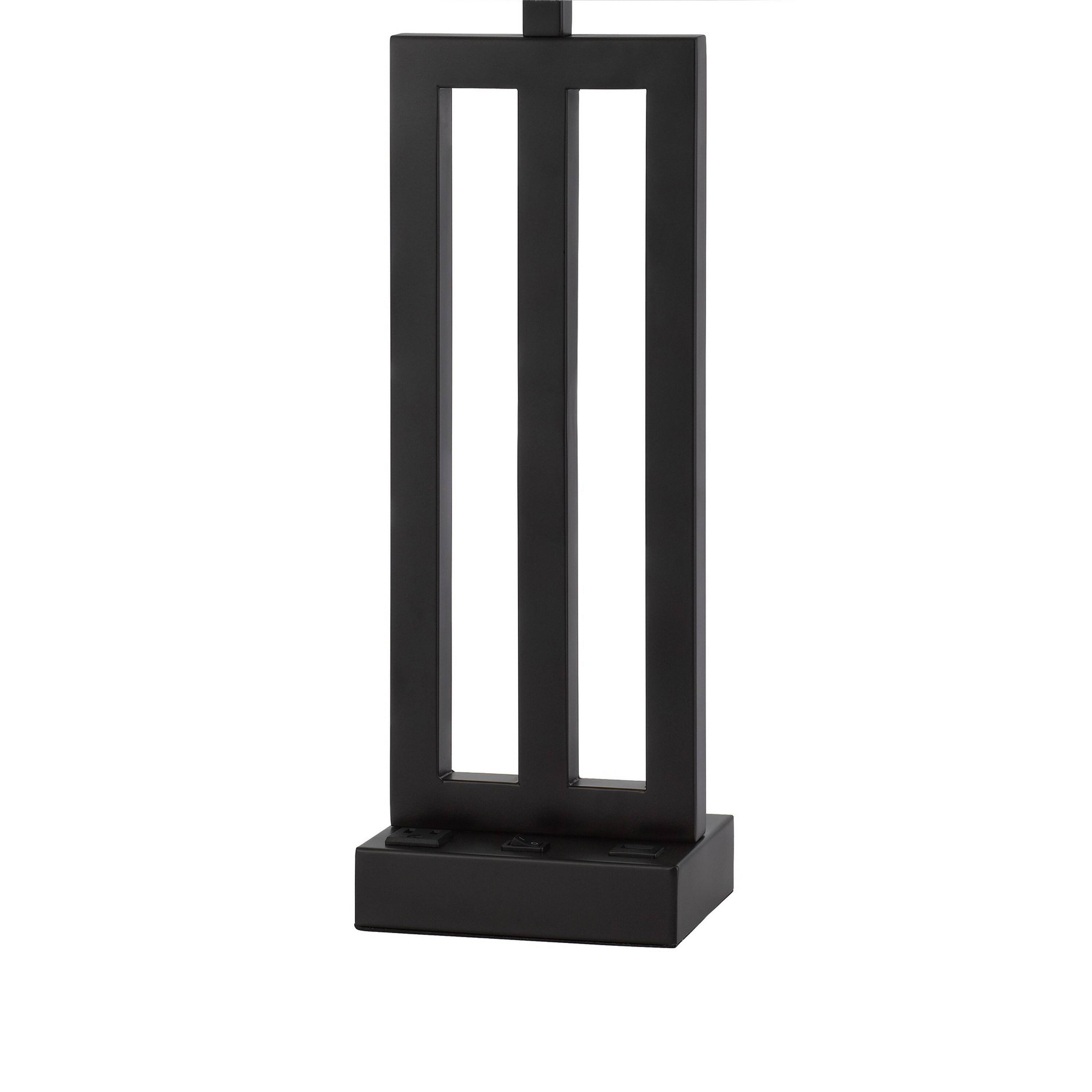 Back. Manhattan Lane - Haney Table Lamp, 1 Outlet, USB Port, Slim Keyhole Base 30 Inch - Bronze, White.